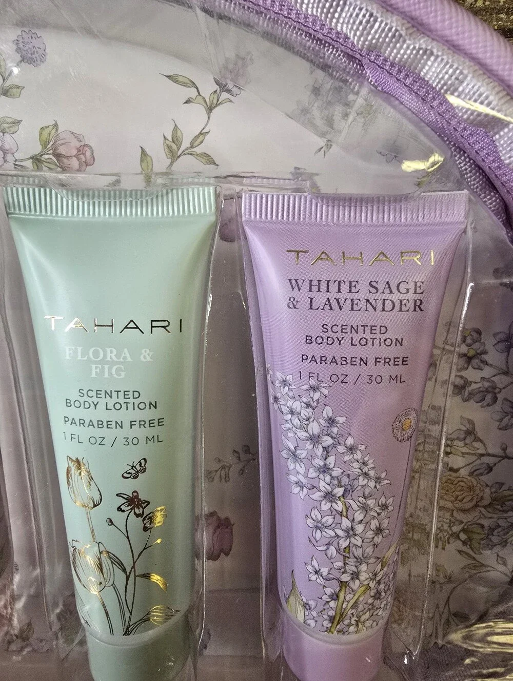 Tahari Pastel Floral Set Of 4 Body Lotions, NWT